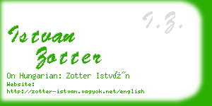 istvan zotter business card